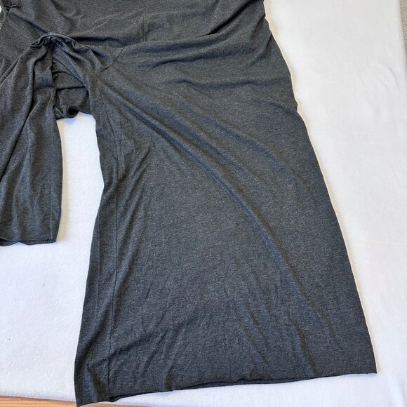 Natural Life Super Wide Leg Overall One Piece Jumper One Size Gray V-Neck Pocket - Picture 8 of 13